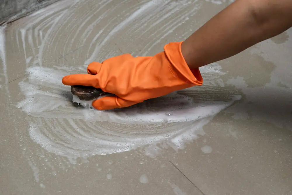 Cleaning Floor Grout